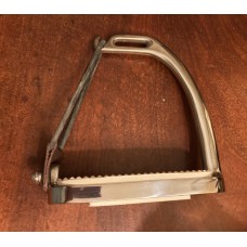Peacock Safety Stirrups. white tread 12cm - HALF PRICE!